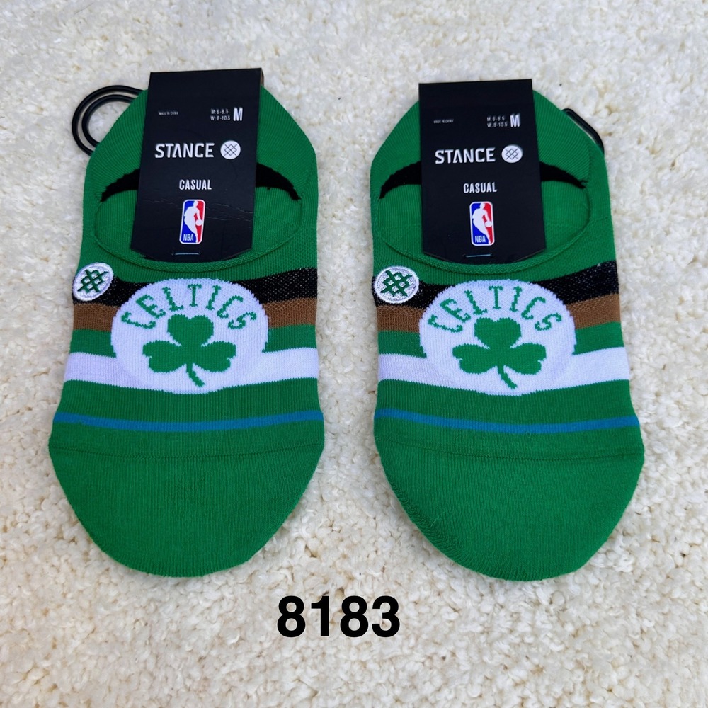 Stance NBA Boston Celtics No Show Socks Green Medium 2 Pairs New